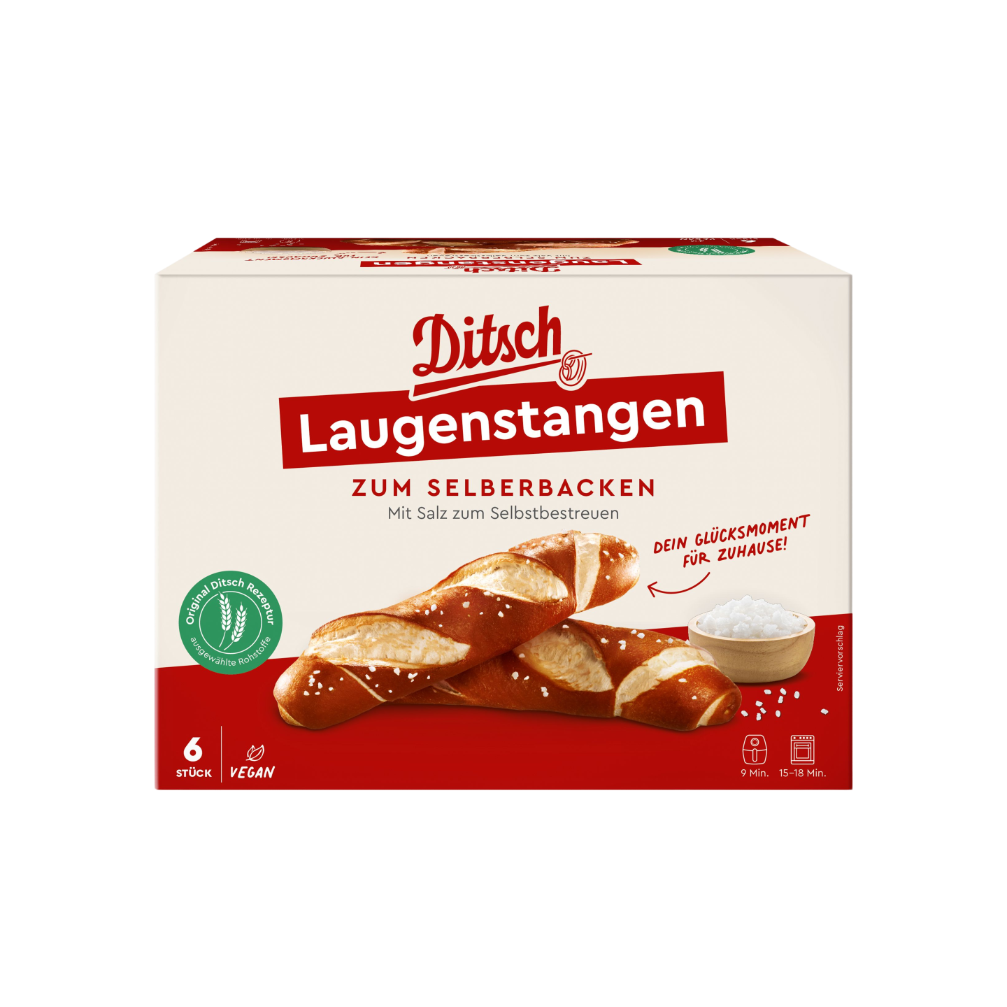 Ditsch lye sticks carton for baking at home for the UK market, 6 pieces, vegan.