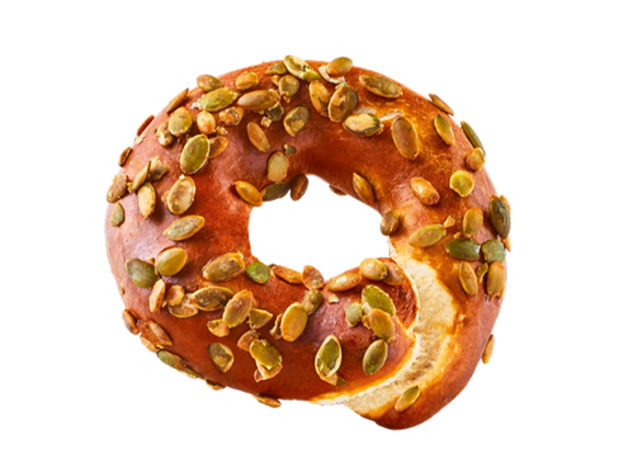 Laugenkringel mit Kürbiskernen