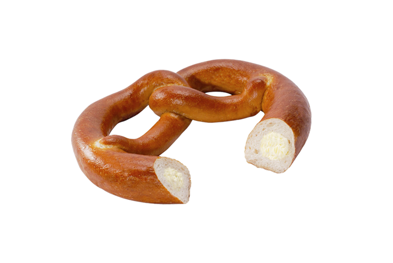 Pretzel filled with salted butter