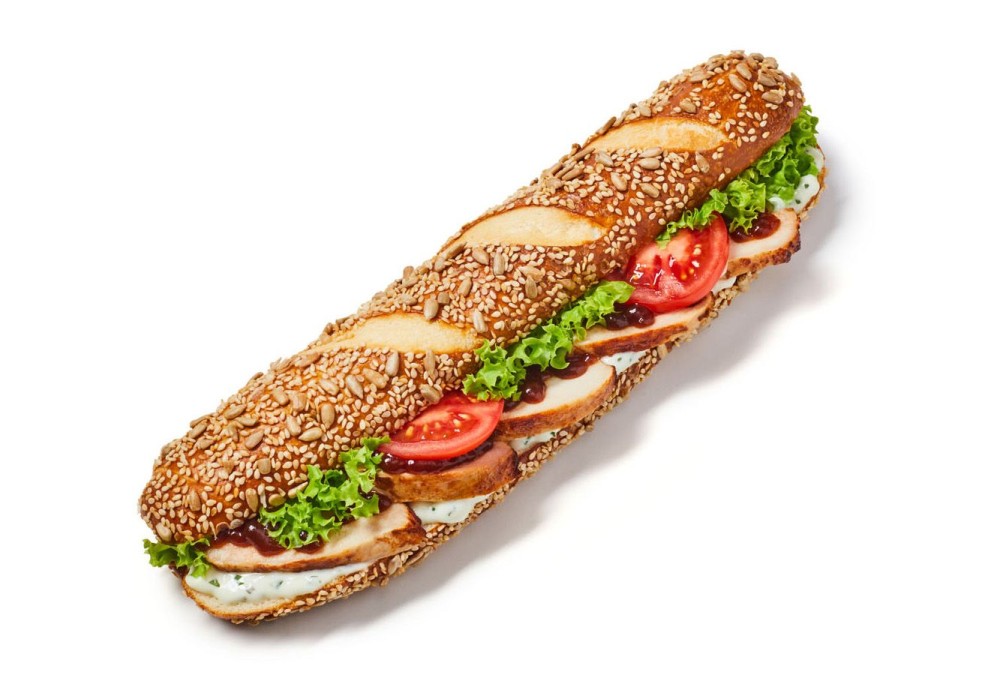 Pretzel Baguette With Chicken Breast